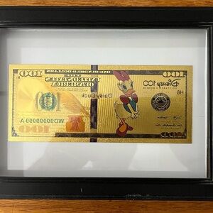 Framed Gold Daisy Duck Novelty Bill